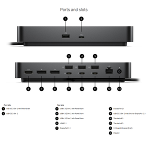 محطة إرساء ثاندر بولت 5 عالية السرعة SD25TB5 بقوة 330 واط لأجهزة لابتوب ديل - Product Image 2