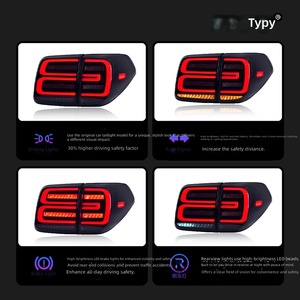 For 2012-2019 for Patrol Y62 <b>Red</b> <b>LED</b> Rear Taillight Assembly Upgrade with Running <b>Lights</b> and Flowing Turn Signals - Product Image 4