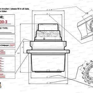 ตัวขับสุดท้ายสำหรับ ZX330-3 ZAXIS330-3ฮิตาชิอะไหล่รถขุดมอเตอร์เดินทาง9281921 9244944 9281920 9256991 HMGF68EA HMGF688A - Product Image 2