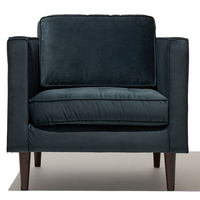 Fauteuil en velours vert émeraude avec pieds en bois massif, chaise longue moderne, canapé individuel rembourré pour hall d'hôtel, restaurant, réception