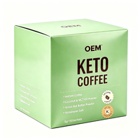 Café instantané KETO OEM pour usine, faible en glucides, sans sucre, à l'huile MCT, favorisant la satiété, graisses saines, boisson quotidienne saine