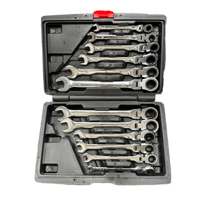 12件套多功能<span class=keywords><strong>72</strong></span>齿手动棘轮扳手套装快速换挡两用180旋转头耐用DIY专业 - Product Image 3