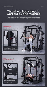 Equipo <span class=keywords><strong>de</strong></span> Gimnasio Multifuncional <span class=keywords><strong>de</strong></span> Alta Calidad para el Hogar, Máquina <span class=keywords><strong>Smith</strong></span> Efectiva para Ejercicios <span class=keywords><strong>de</strong></span> Pecho, Sentadillas, Culturismo y Levantamiento <span class=keywords><strong>de</strong></span> Pesas - Product Image 5