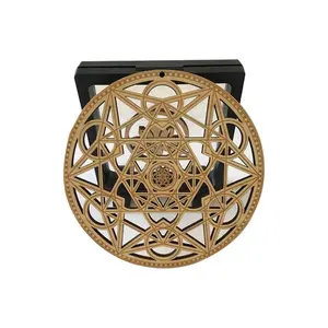 China Supplier Wholesale Sacred Geometry Wooden Laser Cut and Laser Engraved Wall Art Home Decoration Wood Craft