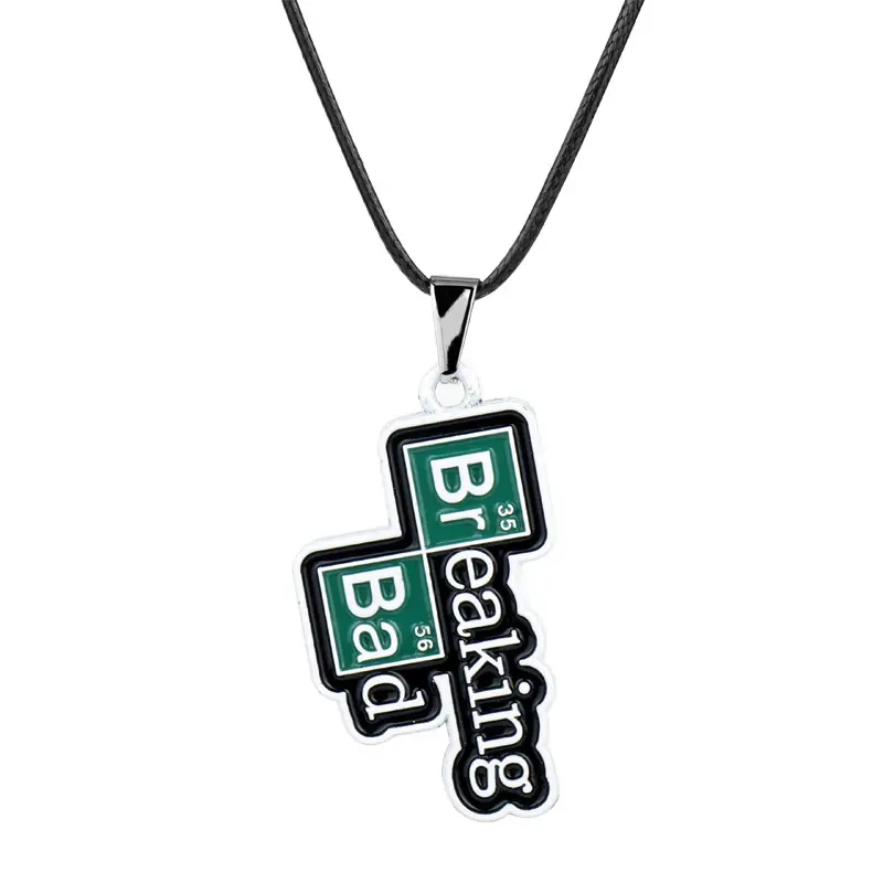 Film classique et télévision Breaking Bad killer Logo pendentif lettre collier porte-clés alliage pendentif unisexe