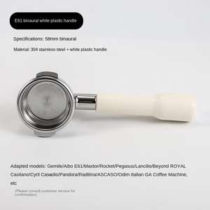 Logotipo personalizado Barista Herramientas de café Filtro Mango de madera Portafiltro de café sin fondo - Product Image 6