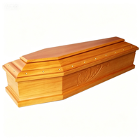 Ataúd de Madera Biodegradable de Estilo Europeo, Urna Funeraria Moderna para Cremación, Tamaño Personalizable, Directo de Fábrica