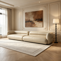 Canapé en cuir moderne et droit, silhouette tubulaire élégante pour salon, villa, hôtel, fabricant OEM ODM, vente en gros, sur mesure
