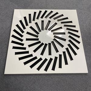 Couvertures d'aération pour conduits Hvac Feuille GI Diffuseur de tourbillon carré utilisé pour l'installation de plafond suspendu ForT-bar - Product Image 1