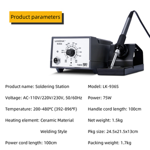 LK936S-2 Station de soudage à chauffage rapide 75W <span class=keywords><strong>Fer</strong></span> à température ajustée précis pour le soudage et la reprise - Product Image 5