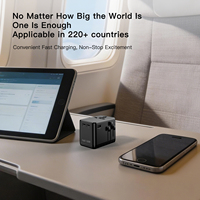 Adaptor Perjalanan Wideworld 140W GaN Pengisian Daya Super Cepat Adaptor Perjalanan Multi Colokan Adaptor Perjalanan Universal