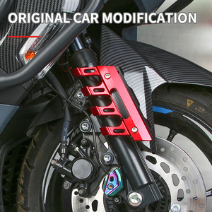Pelindung Slider <span class=keywords><strong>Fender</strong></span> depan modifikasi Universal sepeda motor, penjaga kaliper rem logam paduan CNC untuk YZF-R15 CB400X/F PCX160 NMAX155 - Product Image 4