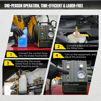 AUTOOL-Extracteur de Liquide de Frein pour Voiture AST605, Pompe à Huile, Changeur d'Huile de Frein, avec Bouteille de Recyclage de 1,2 l, Kit de Pompe de Purge de Frein