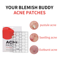 Patchs hydrocolloïdes à base d'eau pour l'acné, marque privée, favorisent la réparation de l'acné et réduisent les rougeurs, patchs invisibles pour les boutons du visage