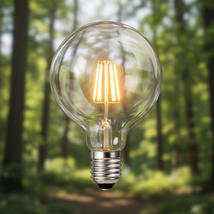 หลอดไฟ LED ทรงกลม 4 วัตต์ ขั้ว E27 แบบตกแต่ง แก้วใส สไตล์ไส้หลอด - Product Image 3