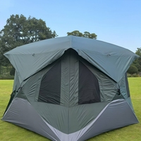 Tente de camping familiale grande capacité, une chambre, en tissu Oxford 600D imperméable, avec poteaux en fibre de verre, ouverture rapide, utilisation quatre saisons en extérieur