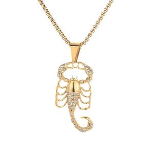Hip Hop insecto 18K chapado en oro no deslustre Zirconia cúbica no deslustre impermeable colgante de joyería de acero inoxidable para hombre - Product Image 6