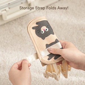 Creative Folding Clothes Hangers With 6 <b>Clips</b> Travel Accessories Bathroom Folding Velcro Travel Multifunctional Cloth Hanger - Product Image 4