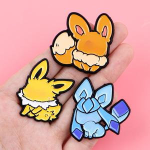 Pin Metálico de Eevee, la Familia de 9 Eevees, Diseño de Dibujos Animados, <span class=keywords><strong>Super</strong></span> Lindo, para Niños - Product Image 4