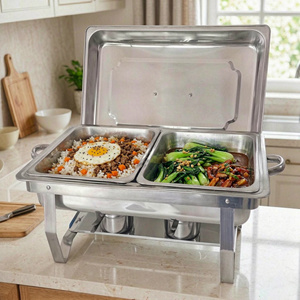Equipo de Buffet para Restaurantes y Hoteles, de Acero Inoxidable, con Capacidad de 9L, Calentado por Vapor, con Estante Ajustable, Venta al Por Mayor de Fábrica - Product Image 1