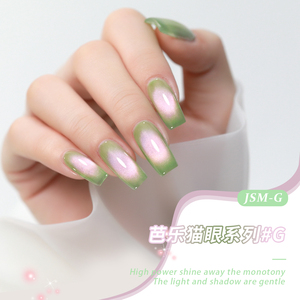 PRO 15ml printemps ombre eau lumière chat magnétique UV Gel vernis à ongles LED Source <span class=keywords><strong>vert</strong></span> <span class=keywords><strong>clair</strong></span> paillettes chat oeil vernis pour bricolage - Product Image 6
