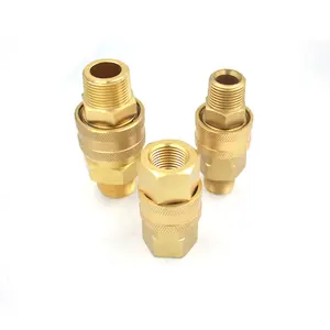 Non-Valve series 1/4 size BSP/NPT Thread Japanese Nitto brass quick coupler&quick disconnect water hose fittings