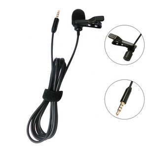 Mini micrófono de condensador Lavalier con cable de 3,5mm patrón Polar cardioide para grabación de teléfono móvil y micrófono de cuello - Product Image 1