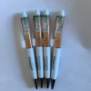 Özel yapılmış okul ofis reklam dolum sıvı kalem yüzen tükenmez kalem