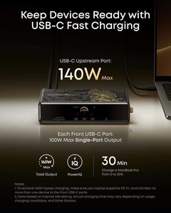 Anker Black Myth Wukong Edition <span class=keywords><strong>Prime</strong></span>: Stazione di Ricarica Rapida 140W 14-in-1 con Quattro Display DisplayLink e Caricatore da Parete - Product Image 5