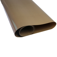 Feuille de PTFE résistant à la chaleur feuille de plastique résistant à la chaleur tissus en fibre de verre revêtus de PTFE tissu en fibre de verre ptfe