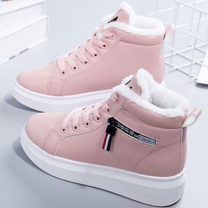 Winter New Style Plus Velvet White Shoes High Top Thick Bottom Snow Boots Short Boots Ladies - Product Image 3