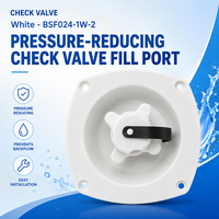 Remplisseur d'eau encastré blanc style Shurflo, entrée d'eau douce pour caravane avec régulateur de pression, remplacement de l'entrée d'eau