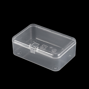 Rectangular Transparent Plastic <b>Box</b> Pp Material Flip Top <b>Lid</b> Jewelry Watch Storage Container - Product Image 3