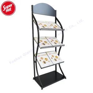 Étagère à livres en fil métallique bon marché pour <span class=keywords><strong>bibliothèque</strong></span>, <span class=keywords><strong>présentoir</strong></span> de livres, support de magazines en métal - Product Image 1