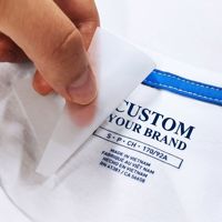 Etiquetas Termoadhesivas Personalizadas de Producción Rápida al por Mayor, Bajo MOQ, Etiquetas de Cuello para Ropa con Logotipo de Marca