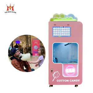 High Quality Multi-languages Setting Full Automatic Cotton Candy Machine with 32 Patterns Flowers Cotton Candy Machine for sale