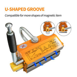 Lève-charge magnétique permanent, capacité de levage de 880 lb, aimant de levage avec déclenchement, utilisé dans les grues d'atelier pour le levage de plaques d'acier - Product Image 5