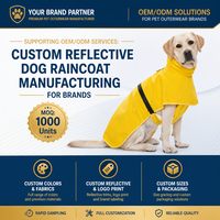 Impermeable para Perros con Capucha, Ligero, Transpirable y de Secado Rápido para Labrador, Golden Retriever, Corgi, Perros Medianos y Grandes