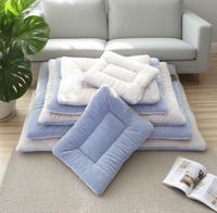 Tapis pour animaux de compagnie en polaire corail, rembourré en coton PP, coussin rectangulaire amovible et lavable pour chats, chiens, petits animaux, utilisation en intérieur