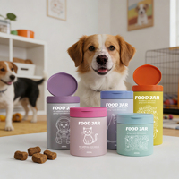 Bocaux à friandises pour animaux de compagnie Vanjoin personnalisés, en plastique, anti-UV, avec technologie de barrière lumineuse 2026, pour des friandises riches en vitamines et une durée de conservation prolongée