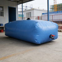 Conteneur d'eau pliable portable de 1000 L, réservoir d'eau de camping facile à transporter avec sac de rangement de 1T, sac à eau