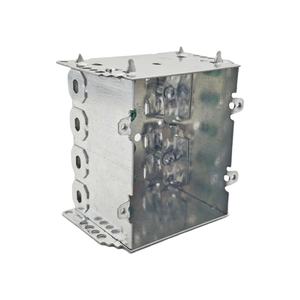 2104-LLE2 CETL Boîte de dispositif à 2 groupes en acier galvanisé certifié non groupable Boîtes métalliques électriques Boîte électrique carrée Jonction métallique - Product Image 2