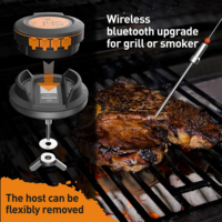 Thermomètre à viande intelligent sans fil AT-02 avec deux sondes - Thermomètre alimentaire à lecture instantanée haute précision pour grillades, barbecue, four