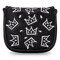 Housse de tête de club de golf en polyuréthane brodée Creative Crown, capuchon magnétique pour putter, accessoires neufs en stock