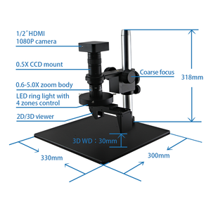 Microscopio Digital de Video FT-Opto FM3D0325BF 2D/3D con Amplio Campo de Visión, Lente de Zoom 3D 0.6-5X 70*45mm - Product Image 2