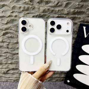 Funda de carga inalámbrica magnética original para iPhone 17 Air 16 15 14 13 12 11 Pro Max 17 Plus Mini funda trasera transparente - Product Image 2