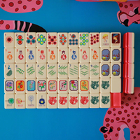 Nouvel ensemble de Mahjong sur mesure 2026, 3 couches, 160 tuiles en acrylique américain, ensemble de luxe sculpté, portable pour voyage, en gelée, sur mesure