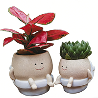 Pot de fleurs en résine en forme de vache des Highlands avec lumière solaire, panneau de bienvenue, fait main, marque LEADER, pot à fleurs animalier pour jardin, cour et décoration extérieure