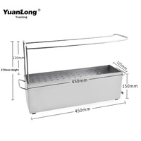 Grill à charbon de bois semi-encastré en acier inoxydable, écologique et durable, style coréen, taille personnalisable, pour mini-kebab commercial