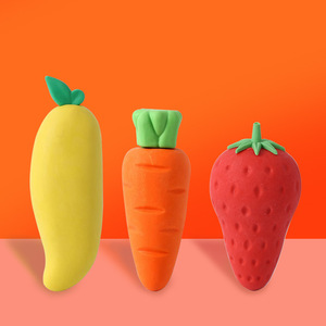 Gommes géantes en forme de fruits - Spéciales pour les élèves du primaire : Gommes carotte et fraise - Dessins animés créatifs et de grande valeur - Product Image 2